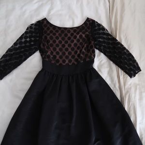 Eliza J Polka Dot Fit and Flare Dress